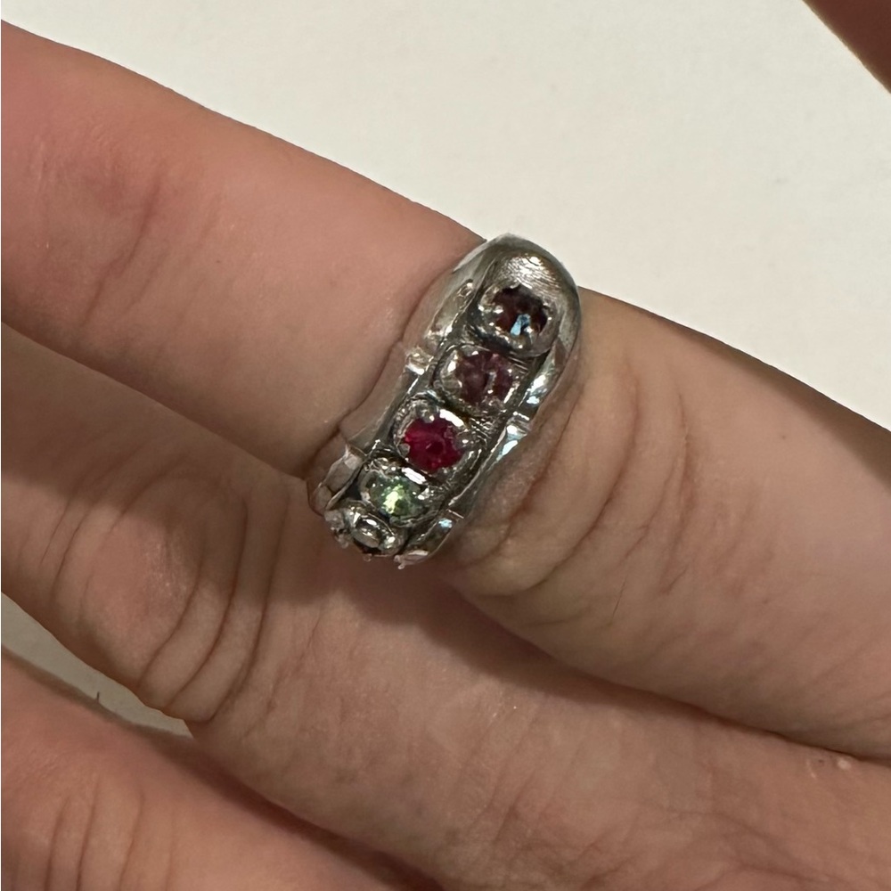 Derling Multi Colored Stone Ring - image 1